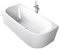 Sanotechnik Acryl Badewanne FARO 170 x 75 x 56 cm, Moderne Form, Design Wanne, Ecke, Badewanne Weiß, 320L