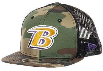 New Era Baltimore Ravens NFL Woodland Camo 9Fifty Original Fit Snapback Trucker Cap - One-Size