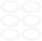 PATIKIL Goof Rings Inner Diameter 3.18, Outer Diameter 4.52, 6 Pcs Metal Goof Rings Cover Recessed Light Trim for Ceiling Wall Fixtures Can Lighting Down Light LED, Matte Finish White