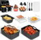 Vusddy 12 piezas Dual Zone Freidoras de aire caliente Accesorios para Ninja Foodi Max AF300EU/AF400EU/AF500EU, doble cámara Airfryer XL Accessories Set para Innsky, Princess, Tiastar, Devology, Emerio
