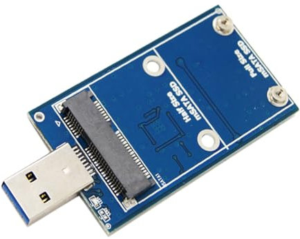 LYEAA Mini MSATA To USB 3.0 Hard Disk Box 6Gbps SSD Converter Adapter Enclosure Wireless PCI-E Supports 30 * 30/50 SSD (bare board)