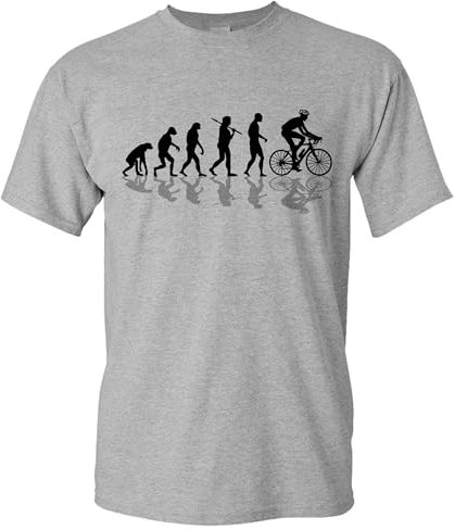 T-shirt de cyclisme pour homme : Évolution du vélo de course, gris, XXL