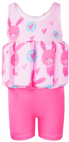 Gogokids Einteiliger Flotations Badeanzug für Mädchen – Schwimmender Kinder-Badeanzug für Kinder Bademode Badeanzug, Sonnenanzug Schwimmkostüm, 2–6 Jahre