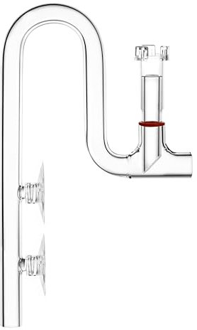 JARDLI Glas Lily Pipe Jet Auslauf mit Skimmer Oberflächenabzug für bepflanztes Aquarium (13mm für 12/16mm Schlauch)
