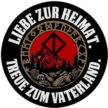 Sammys Shirt Store Liebe zur Heimat Treue zum Vaterland Aufkleber 10 cm