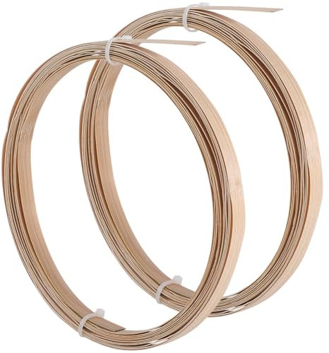 GORGECRAFT 12M Bande de Bambou 11x1mm Matériau de Bande de Tissage Burlywood Long Mince Plat Naturel Solide Réparation de Meubles Matériel de Tissage en Osier pour Canne Abat Jour Tissé Artisanat