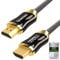 Qnected Cable HDMI 2.1 2m (2 metros) | Certificado Gen 2 | Ultra Velocidad Alta | 4K 120Hz y 144Hz, 8K 60Hz Ultra HD | 48 Gbps | eARC | Compatible con PS5, Xbox Series X & S, Monitor | Negro Carbón