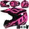 Motocross Ragazzi Adulti Casco Integrale Fuoristrada Discesa Dirt Bike Caschi da Motocicletta Esterno Cross Country Casco da Moto per Ragazzi Ragazze Street Racing,Color E-XL(58~60cm)