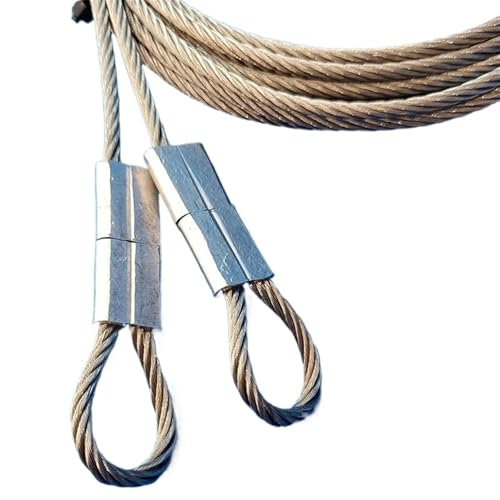 Kit De Câble D'extension De Porte De Garage SK7112 De 2,5 Mm, 2 Câbles Tressés En Acier Galvanisé, Crochets En S