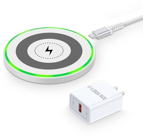 Motorola RAZR 50/Edge 50 Ultra & iPhone 16 Pro Max Wireless Charger, 15W Fast Charging Pad with Adapter for Moto G Stylus 5G 2024/G Power 2025/Edge+/razr+/Edge/X50 Ultra Samsung S25 Ultra S24 S23 S22
