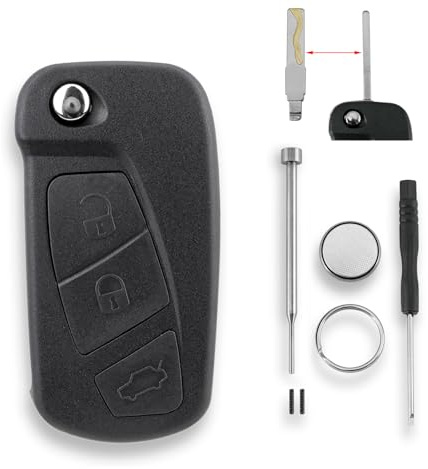 For Ford KA Key Fob MK2 2008-2016 Ford KA Remote Case 3 Buttons Car Key Fob Case Shell Battery CR2032 Pin Removal Tool
