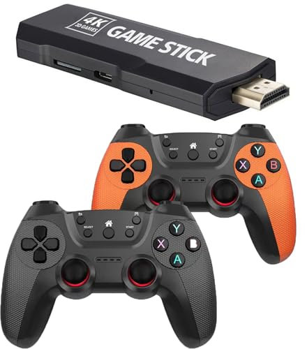 GTHLKU Console De Jeu Plug and Play 128g, Clé De Jeu TV Hdmi Rétro sans Fil X2 Pro, 41000 Jeux Vidéo Classiques Intégrés, Prise en Charge Ps1 N64 PSP Nds 3D Etc 40 Simulateurs