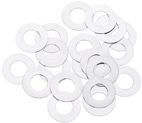 QUARKZMAN M6 Rondelles Plates en Acier Inoxydable 304, 20Pcs 6x12x0.2mm Entretoises Plates Ultra Fines pour Vis, Réparation Électronique, automobile