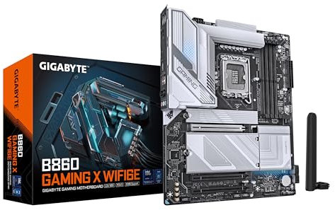 GIGABYTE B860 Gaming X WIFI6E Placa Base - CPUs Intel Core Ultra, VRM de 12+1+2+1 Fases, hasta 9066MHz DDR5, 1xPCIe 5.0 + 2xPCIe 4.0 M.2, LAN 2,5 GbE, WiFi 6E, USB4