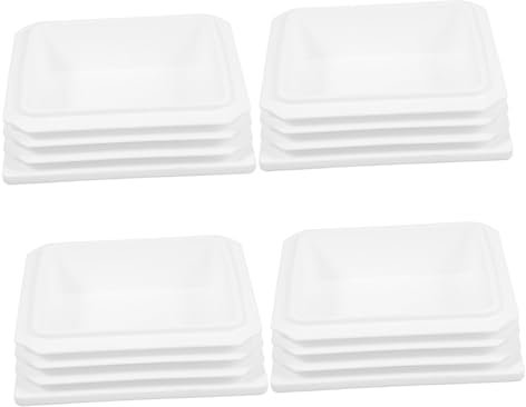 OSALADI 4 Stück Kunststoff Pfostenkappen Abs Schutzabdeckung Quadratisch 100x100mm Weiß Geländerpfosten Zaunsäulen Abdeckung Für Schutz Und Witterungsbeständigkeit