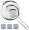 3 Pièces Passoire Inox, Tamis Cuisine avec Poignée, Métal Maille Fine, Filtre pour Pâtisserie, Nouille, Égoutter Poudre, Pâtisserie, Quinoa (8/12/16 cm)