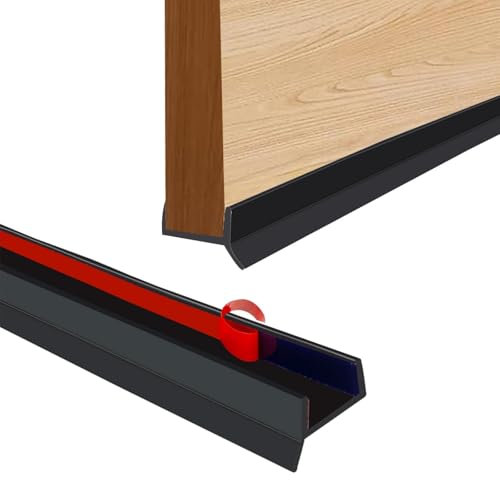 Sockelleiste Küche Sockelprofil Dichtung, Hohe Elastizitä Silikonkautschuk für 15mm 16mm 17mm Holzstärke Abdichtungsprofil für Küchensockel, ist Stark Wasserdichter Staubdicht (Schwarz, 5M)