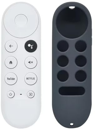 XINFUTE Ersatz für G9N9N für Chromecast 4K Google TV Voice Bluetooth-Fernbedienung mit Abdeckung