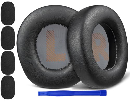 SOULWIT Ohrpolster für JBL Quantum (600/610/800/810/910) – Schwarz | für JBL (Q600/Q610/Q800/Q810/Q910/Q910X/Q910P) Kopfhörer