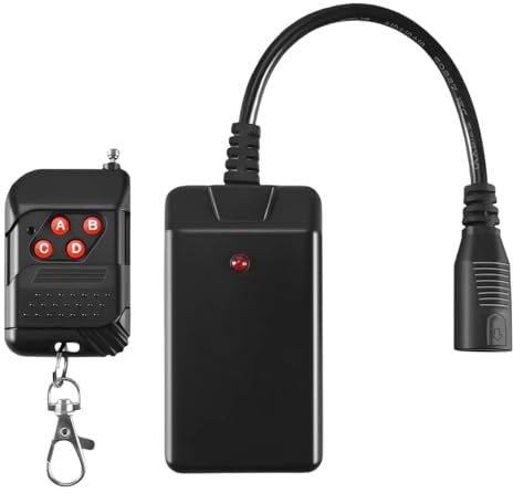 Nebelmaschine Fernbedienung Ersatz 3 Polig, 4-Tasten-Fernbedienung Nebelmaschinen Remote Control für 400W 500W 900W 1500W Nebelmaschine, Bühnenbeleuchtungszubehör Zubehör Schwarz