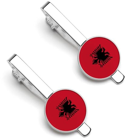 Pince À Cravate Personnalisée Pour Homme Drapeau De La République D'Albanie Cadeau De Mariage Pour Témoin Témoin Huissier Anniversaire
