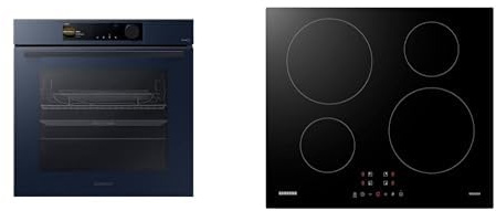 Samsung Set: Einbaubackofen Dual Cook Flex + Induktionskochfeld 60cm, SmartThings, Touch Steuerung