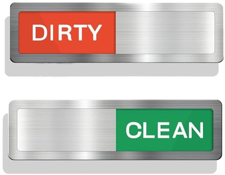 Targonix Dishwasher Magnet Clean Dirty Sign, Red Green Soft Magnetic Indicator, Thick Clear Print for Kitchen Home Dining Area