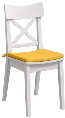 vidaXL Sitzkissen 4 STK. Cordstoff Helles Gelb 40 x 40 x 3 cm