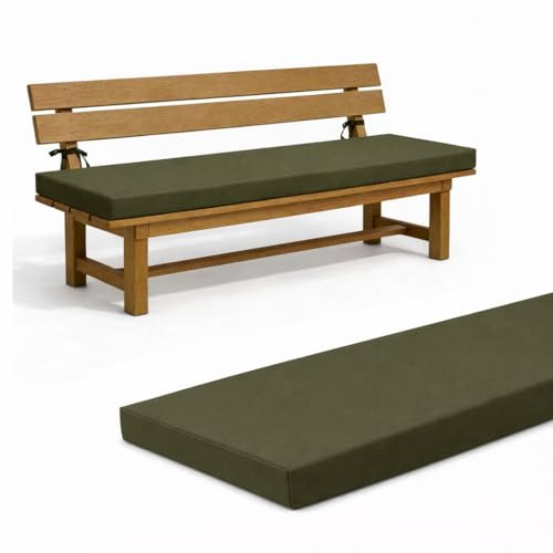 EXZFW Bankauflage Outdoor, Wetterfestes Bankkissen für Gartenbank, UV-beständig & pflegeleicht, Sitzkissen mit abnehmbarem waschbarem Bezug, 5 cm Dickes Bankpolster für Gartenmöbel,No44,100x40x5cm
