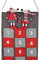Wurm 55725 Dekorativer Adventskalender mit Mäusepaar, Textil, 29 x 80 cm