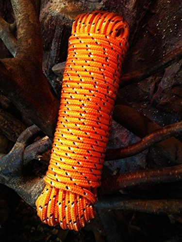 Machermann Nr.30 Oranges Rope, Seil 8 mm x 30 m, Schot, Kordel,Tauwerk,Tau,Spannseil,Expanderseil,Planenseil,Kunststoffseil,Seile