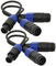 2 x QTX Speakon Speaker Cable Splitter 2 Way Amplifier PA DJ Lead Adaptor