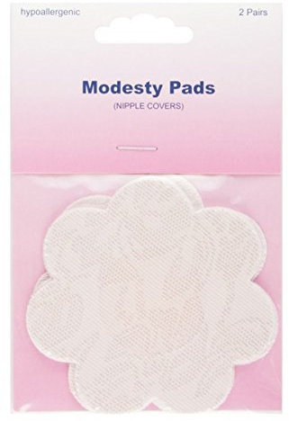 Hemline Girl's Flower Shaped Modesty Pad Breast Petals, White, One Size