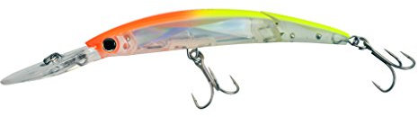 Yo-Zuri Crystal 3D Minnow Deep Diver Jointed Lure, Orangegelb, 5-1/4-Inch