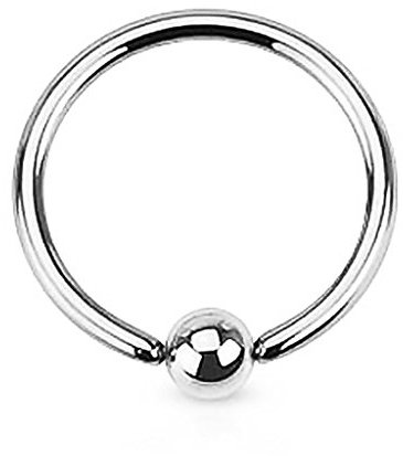 Klemmring BCR Septum Piercing Captive Ring Lippe Ohr Augenbrauen Nase Brustwarze Silber 1,2 mm 6 mm