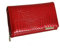 Jennifer Jones - Lang Format sehr feine Leder Croco-Snake elegant Damengeldbörse Portemonnaie (Rubin Kroko Style) - präsentiert von ZMOKA®