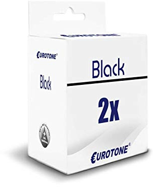 2X Eurotone Patronen für Epson WF100 ersetzt T2661 BK Black Schwarz Tinten Cartridges Ink