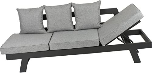 Funktionssofa DONNA Gartenmöbel Liege Sofa Couch + Sitzauflagen Rückenkissen