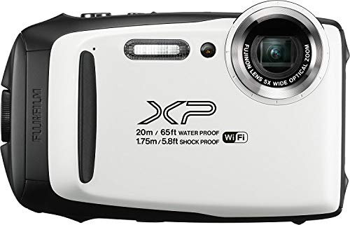Fujifilm FinePix XP130 Digital Camera- White 16.4MP with 5X Optical Zoom, 1080P Full HD Video, Motion Panorama 360, Wi-Fi, Waterproof/Shockproof (Renewed)