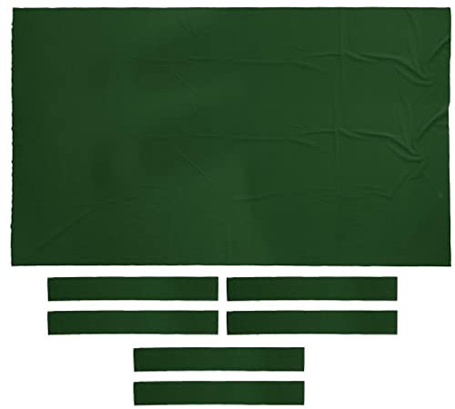 SM SunniMix Kit de Remplacement en Feutre de Billard de 9ft 0.6mm, Premium & Durable Protecteur de Housse en Tissu de Billard, Vert, 2,8x1,5m