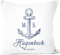 SpecialMe® personalisierbares Kissen zur Hochzeit mit Namen und Datum Anker maritim Hochzeitsgeschenk Kissenhülle weiß Unisize