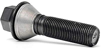 H&R Radschraube Kegelbund mit bewegliche Kegelbund M14x1.25 - Länge 31mm - Schwarz (z.B. kompatibel mit BMW)