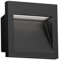 ledscom.de LED Wandeinbauleuchte NOLA, Downlight für außen, IP54, schwarz matt, 90 x 90mm, warmweiß