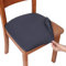 Homaxy Stretch Spandex Jacquard Esszimmerstuhl Sitzbezüge, herausnehmbarer waschbarer Anti-Staub Esszimmerstuhl Sitzkissen Hussen - 6er Set, Dunkelgrau