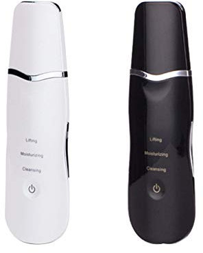 Derma Skin Scrubber, Face Scraper, Cuticle Remover, Ultrasonic Skin Scrubber, Blackhead Remover, Pore Scraper With 3 Modes, Wrinkle Remover Facial Cleansing Device (White)