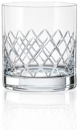 Bohemia Barline Whiskygläser Kristallglas Wassergläser 280 ml 6er Set klar schliff BR069