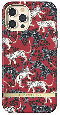 Richmond & Finch Hülle Kompatibel mit iPhone 12 Pro Max, Roter Leopard Gehäuse, 6.7 Zol, Komplett Schützende Handyhülle