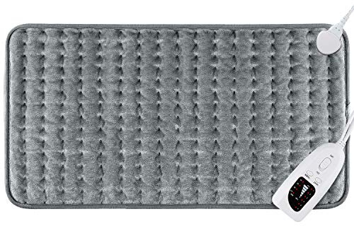 DIZA100 Heizkissen mit Abschaltautomatik Abschaltung, 3-stufige Heizkontrolle, schnelle Heiztechnik Elektrisch Wärmekissen, sicheres Wärmepads Elektrische 30 x 60 cm (Dunkelgrau)