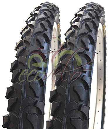 2 cubiertas (54-507) 24 x 1,95 | Neumáticos negros MTB bicicleta Mountain Bike adulto niño