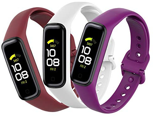 MIJOBS Correas de 3 Piezas Compatibles con Samsung Galaxy Fit2, Correa de Silicona, Pulsera Suave e Impermeable Pulsera Deportiva Compatible con Correa Samsung Galaxy Fit2